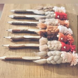 ❤️Handmade Wooden Gnome Pencils